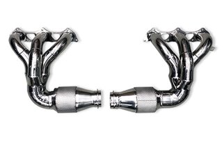 Exhaust manifold kit with KAT 300 cells Stage1 map stainless steel Porsche 911 GT3 style pipes from 2013 to 2019