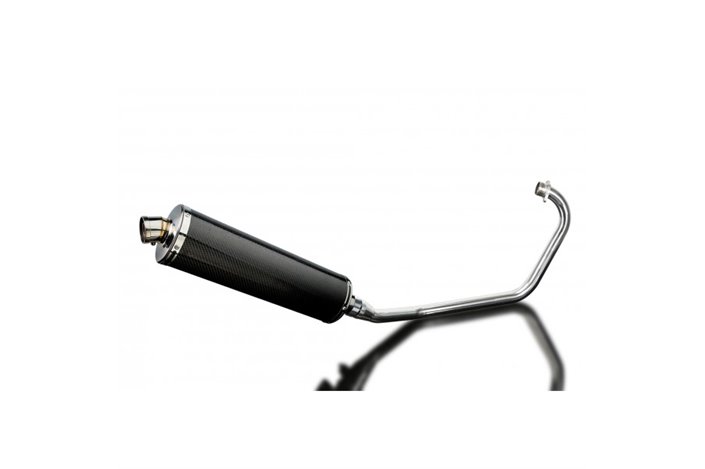 KYMCO CK1 2014-2015 FULL EXHAUST SYSTEM 450MM CARBON OVAL SILENCER