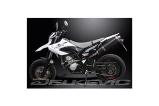 YAMAHA WR125X 2009-2018 SISTEMA DI SCARICO COMPLETO SILENZIATORE OVALE IN CARBONIO DA 450 MM