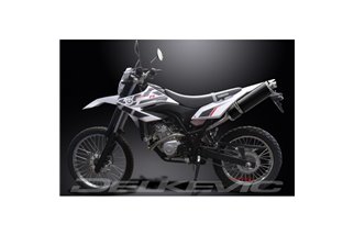 YAMAHA WR125R 2009-2018 SISTEMA DI SCARICO COMPLETO 450MM CARBONIO OVALE BSAU SILENZIATORE