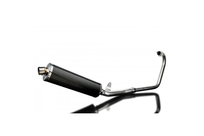 HONDA CBF250 2004-2012 FULL EXHAUST SYSTEM 450MM CARBON OVAL BSAU SILENCER