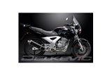 HONDA CBF250 2004-2012 SISTEMA DI SCARICO COMPLETO 450MM CARBONIO OVALE BSAU SILENZIATORE