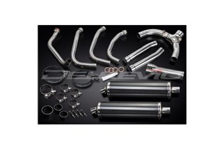 HONDA CB1100SF X11 1999-02 SCARICO COMPLETO 4-2 450MM CARBONIO OVALE BSAU SILENZIATORI