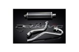 HONDA XR125L 2003-2010 SISTEMA DI SCARICO COMPLETO 450MM CARBONIO OVALE BSAU SILENZIATORE