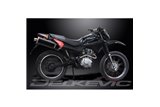 HONDA XR125L 2003-2010 SISTEMA DI SCARICO COMPLETO 450MM CARBONIO OVALE BSAU SILENZIATORE