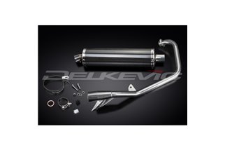 YAMAHA YBR125ED 2005-16 SISTEMA DI SCARICO COMPLETO SILENZIATORE BSAU OVALE IN CARBONIO DA 450 MM