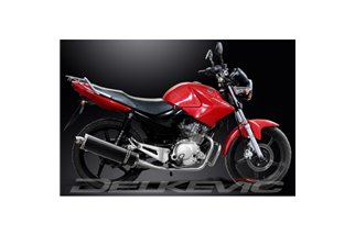 YAMAHA YBR125ED 2005-16 SISTEMA DI SCARICO COMPLETO SILENZIATORE BSAU OVALE IN CARBONIO DA 450 MM