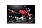 YAMAHA YBR125ED 2005-16 SISTEMA DI SCARICO COMPLETO SILENZIATORE BSAU OVALE IN CARBONIO DA 450 MM