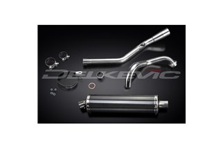 YAMAHA YZF-R125 2014-2016 SISTEMA DI SCARICO COMPLETO SILENZIATORE OVALE IN CARBONIO DA 450 MM