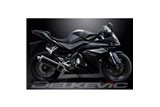 YAMAHA YZF-R125 2014-2016 SISTEMA DI SCARICO COMPLETO SILENZIATORE OVALE IN CARBONIO DA 450 MM