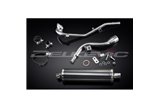 SUZUKI DR125SM 2009-14 SISTEMA DI SCARICO COMPLETO 450MM CARBONIO OVALE BSAU SILENZIATORE