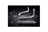 SUZUKI DR650SE 1996-2019 SISTEMA DI SCARICO COMPLETO SILENZIATORE BSAU OVALE IN CARBONIO DA 450 MM