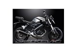 YAMAHA MT125 2014-2019 SISTEMA DI SCARICO COMPLETO 450MM CARBONIO OVALE BSAU SILENZIATORE