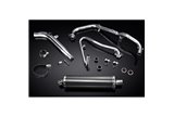 SISTEMA DI SCARICO COMPLETO HONDA XL125V VARADERO SILENZIATORE BSAU OVALE IN CARBONIO DA 450 MM