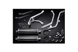 SUZUKI SV650 98-02 SISTEMA DI SCARICO COMPLETO 2-2 SILENZIATORI BSAU OVALI IN CARBONIO DA 450 MM