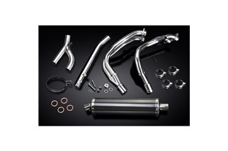 SUZUKI GSX1300R HAYABUSA 99-07 DECAT FULL 4-1 EXHAUST 450MM CARBON OVAL BSAU