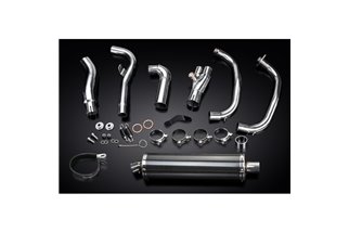 KAWASAKI NINJA 300 2013-19 FULL 2-1 EXHAUST 450MM CARBON OVAL BSAU SILENCER