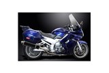 YAMAHA FJR1300 01-05 DECAT SCARICO COMPLETO 4-2 450MM CARBONIO OVALE BSAU SILENZIATORI