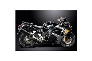 SUZUKI GSX1300R HAYABUSA 08-20 SISTEMA DI SCARICO 4-2 450MM CARBONIO OVALE BSAU