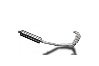 SUZUKI GSX600F 97-06 FULL 4-1 EXHAUST SYSTEM 450MM STAINLESS OVAL BSAU SILENCER