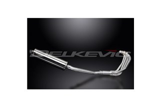 SUZUKI GSX600F 97-06 FULL 4-1 EXHAUST SYSTEM 450MM STAINLESS OVAL BSAU SILENCER