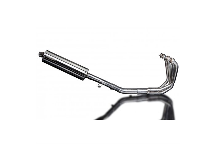 SUZUKI GSF650 BANDIT 07-14 SISTEMA DI SCARICO COMPLETO SILENZIATORE OVALE INOX DA 450 MM