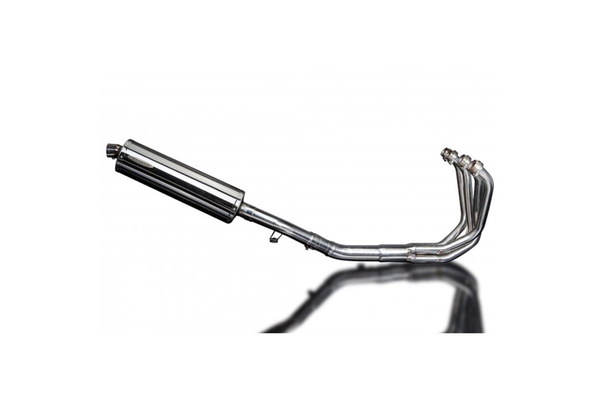 SUZUKI GSF650 BANDIT 07-14 FULL EXHAUST SYSTEM 450MM STAINLESS OVAL SILENCER