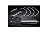 SUZUKI GSF650 BANDIT 07-14 FULL EXHAUST SYSTEM 450MM STAINLESS OVAL SILENCER