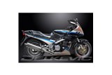 YAMAHA FJ1200 3XW 1991-96 SISTEMA DI SCARICO COMPLETO SILENZIATORI OVALI INOX DA 450 MM