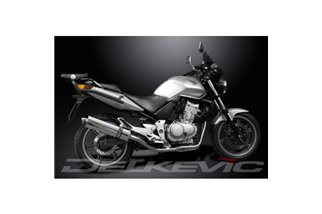 HONDA CBF500-A-ABS 2004-08 SISTEMA DI SCARICO COMPLETO SILENZIATORE OVALE INOX DA 450 MM