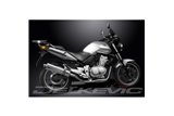 HONDA CBF500-A-ABS 2004-08 SISTEMA DI SCARICO COMPLETO SILENZIATORE OVALE INOX DA 450 MM