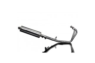 HONDA CB500 SPORT 1994-2003 SISTEMA DI SCARICO COMPLETO SILENZIATORE OVALE INOX DA 450 MM