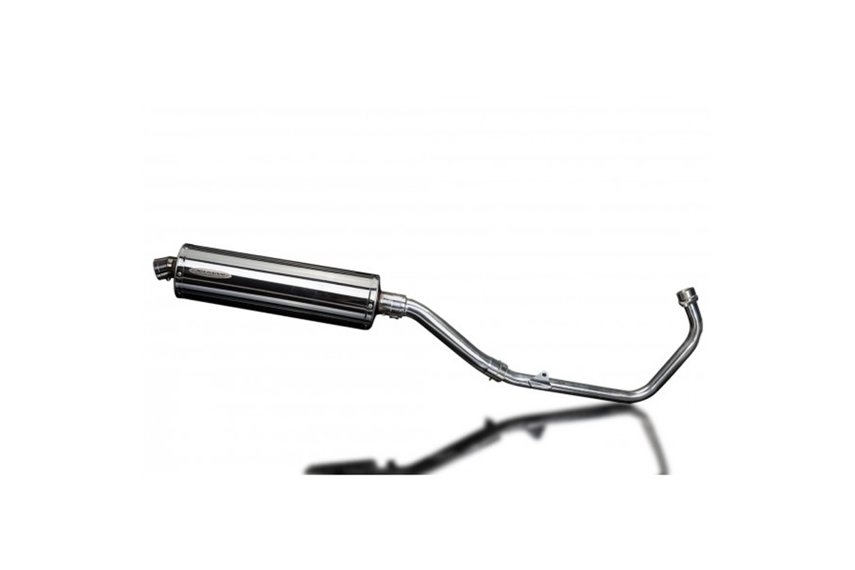 SISTEMA DI SCARICO COMPLETO HONDA CBR250R 2011-2013 SILENZIATORE BSAU OVALE INOX DA 450 MM