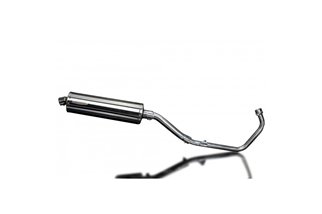 SISTEMA DI SCARICO COMPLETO HONDA CBR250R 2011-2013 SILENZIATORE BSAU OVALE INOX DA 450 MM