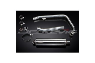 SISTEMA DI SCARICO COMPLETO HONDA CBR250R 2011-2013 SILENZIATORE BSAU OVALE INOX DA 450 MM