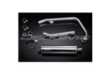 SISTEMA DI SCARICO COMPLETO HONDA CBR250R 2011-2013 SILENZIATORE BSAU OVALE INOX DA 450 MM