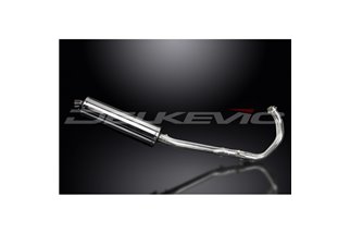 XSR700 2015-2021 / SILENZIATORE OVALE 450MM (18 POLLICI) SISTEMA COMPLETO 2-1 ACCIAIO INOX 304