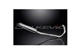 XSR700 2015-2021 / SILENZIATORE OVALE 450MM (18 POLLICI) SISTEMA COMPLETO 2-1 ACCIAIO INOX 304