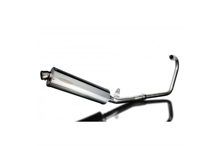 HONDA CBF250 2004-2012 FULL EXHAUST SYSTEM 450MM STAINLESS OVAL BSAU SILENCER