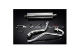 HONDA XR125L 2003-2010 FULL EXHAUST SYSTEM 450MM STAINLESS OVAL BSAU SILENCER