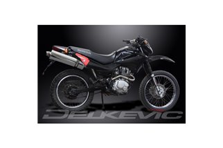 HONDA XR125L 2003-2010 FULL EXHAUST SYSTEM 450MM STAINLESS OVAL BSAU SILENCER