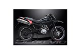 HONDA XR125L 2003-2010 FULL EXHAUST SYSTEM 450MM STAINLESS OVAL BSAU SILENCER