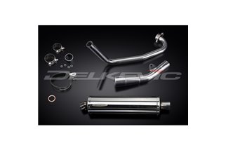 YAMAHA MT125 2014-2019 FULL EXHAUST SYSTEM 450MM STAINLESS OVAL BSAU SILENCER