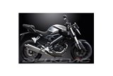 YAMAHA MT125 2014-2019 FULL EXHAUST SYSTEM 450MM STAINLESS OVAL BSAU SILENCER