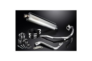 HONDA CRF250 LM 2012-16 SISTEMA DI SCARICO COMPLETO SILENZIATORE BSAU OVALE INOX DA 450 MM