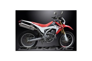 HONDA CRF250 LM 2012-16 SISTEMA DI SCARICO COMPLETO SILENZIATORE BSAU OVALE INOX DA 450 MM