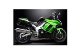 KAWASAKI Z1000SX Z1000 2010 SISTEMA DI SCARICO COMPLETO 450MM SILENZIATORE OVALE INOX