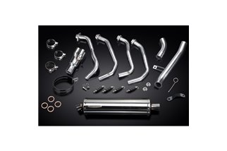 KAWASAKI Z900 17-19 SISTEMA DI SCARICO COMPLETO 450MM SILENZIATORE BSAU OVALE INOX