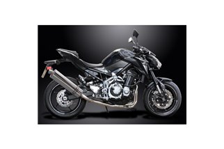 KAWASAKI Z900 17-19 SISTEMA DI SCARICO COMPLETO 450MM SILENZIATORE BSAU OVALE INOX