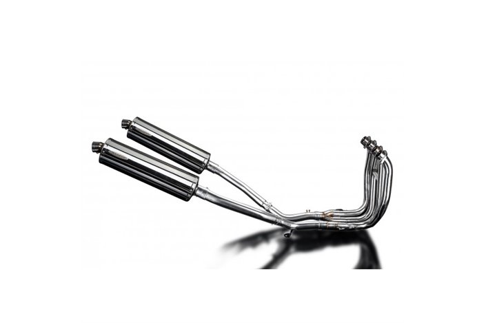 SUZUKI GSX1300R HAYABUSA 08-20 4-2 EXHAUST SYSTEM 450MM STAINLESS OVAL BSAU